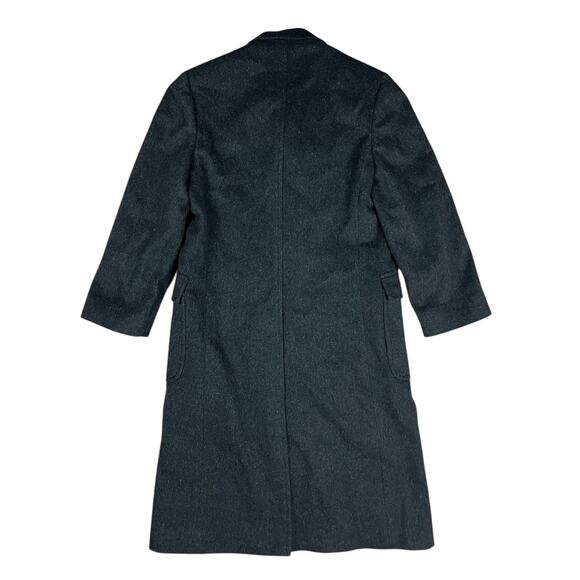 J. Crew 100% Wool Long Trench Coat Charcoal Gray Topcoat Overcoat Men's Size 38R - Picture 3 of 8